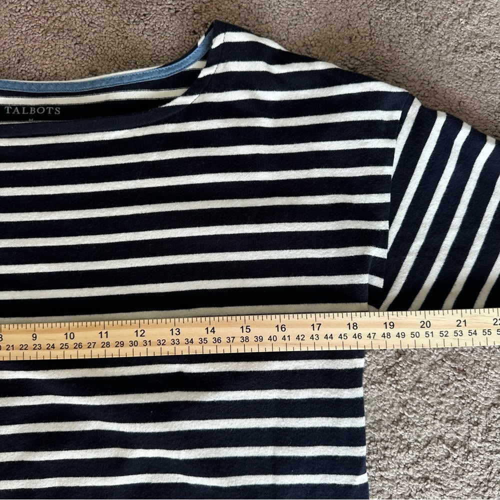 Talbots NAVY Rainbow Cuff Nautical Cape COD Old Money Fisherman 100% Cotton - Picture 9 of 10